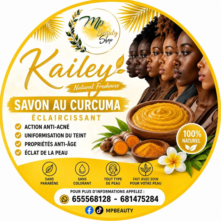 Étiquette du savon au curcuma Kailey